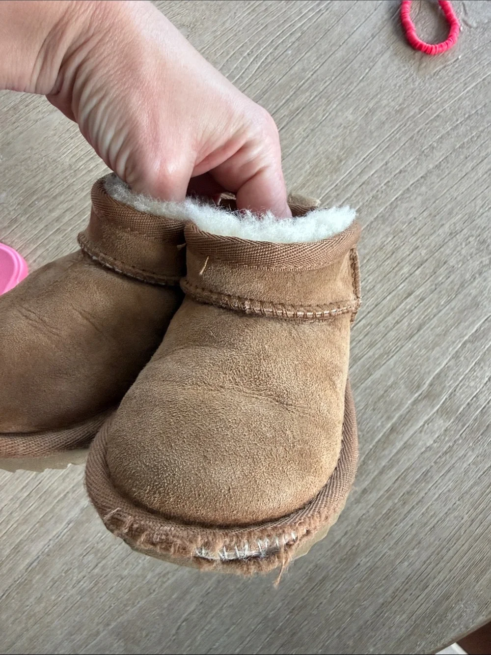 UGG Kids Chestnut Suede Shearling Booties